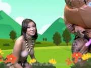 Sexy cave babe masturbates and gives an unexpected bj 11/16