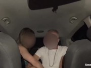 Scopo forte la mia fidanzata in auto alla fine del turno di lavoro 1/16