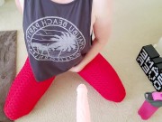 JOI From Personal Trainer With Puffy Pussy Lips Goes Into A Hot Downward Doggy Pose! 14/16