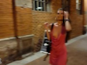 Husband dared me to keep my tits out in the busy bar district - LilyMaeExhib 10/16