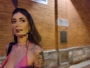 Husband dared me to keep my tits out in the busy bar district - LilyMaeExhib 13/16