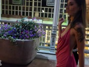 Husband dared me to keep my tits out in the busy bar district - LilyMaeExhib 6/16