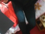 Muslim Sri Lankan girl first time filming her pee in toilet  3/16