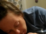 Girl gives amazing blowjob and then rides dick 6/16