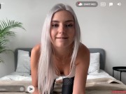 Pizza guy fucks oiled pussy during the live stream on Stripchat - Eva Elfie 1/16