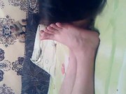 Amateur submissive hotwife enjoy worship master's foot 16/16