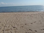 what the hell is he doing? caught a hottie on a public beach 4/16