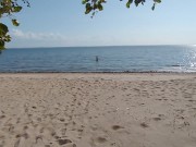what the hell is he doing? caught a hottie on a public beach 5/16