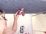 Mistress tied weights to the balls of her EasyCBTGirl 9/16