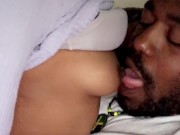 Tits worship lol he loves my boobs watch his tongue all over me  5/16