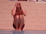 Poolside and underwater naked teenie Ala 2/16