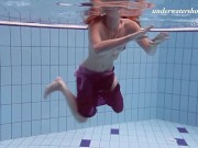 Poolside and underwater naked teenie Ala 4/16