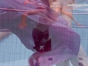 Poolside and underwater naked teenie Ala 6/16