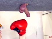 Mistress boxing in her slave balls EasyCBTGirl 14/16