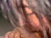 HOT BABE SWALLOWS CUM WHILE GIVING A SLOPPY BLOWJOB CLOSE UP 2/16