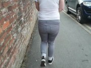 ⭐ Girl Pissing Her Grey Jeans 5 Times! Jeans Wetting Compilation! 8/16