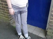 ⭐ Girl Pissing Her Grey Jeans 5 Times! Jeans Wetting Compilation! 9/16