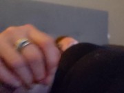 Bbw wifey gives husband handjob while he smells her feet 15/16