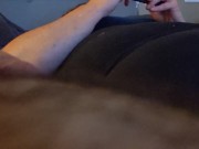 Bbw wifey gives husband handjob while he smells her feet 8/16