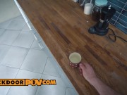 Brunette lingerie model Lina Mercury gets assfucked in POV in stockings 1/16