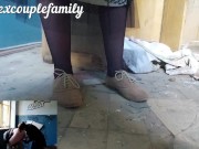 Stranger in an abandoned building by the road fucked with a big dildo to double squirt 10/16