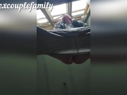 Stranger in an abandoned building by the road fucked with a big dildo to double squirt 4/16