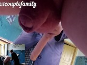 Stranger in an abandoned building by the road fucked with a big dildo to double squirt 9/16