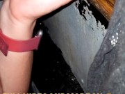 Huge cock for wife in arcade glory hole