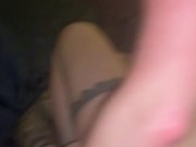 Cheating wife Lisa rides friend cowgirl while Nick records and holds buttplug 14/16