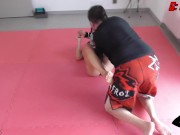 Gaia vs Zac - Competitive Mixed Wrestling 12/16