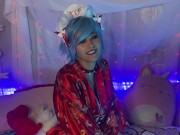 Cat Girl Egirl Fucks Herself with Dildo! (Cumshot, Riding) 1/16