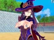 【エロゲーコイカツ！】原神 モナ3DCG巨乳アニメ動画[Hentai Game Koikatsu! Genshin Mona (Anime 3DCG Video)] 2/16