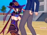 【エロゲーコイカツ！】原神 モナ3DCG巨乳アニメ動画[Hentai Game Koikatsu! Genshin Mona (Anime 3DCG Video)] 4/16