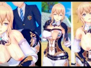 【エロゲーコイカツ！】原神 ジン・グンヒルド3DCG巨乳アニメ動画[Hentai Game Koikatsu! Genshin Jean(Anime 3DCG Video)] 15/16