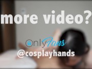 Japanese girl give a guy a handjob wearing sexy sweater 16/16