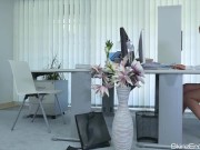 Russian Slut Katrin Has Anal-ytical Skill With Glass Dildo In Office Solo Sex 1/16