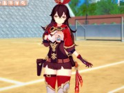 【エロゲーコイカツ！】原神 アンバー3DCG巨乳アニメ動画[Hentai Game Koikatsu! Genshin Amber (Anime 3DCG Video)] 1/16