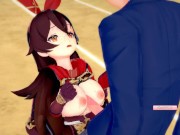 【エロゲーコイカツ！】原神 アンバー3DCG巨乳アニメ動画[Hentai Game Koikatsu! Genshin Amber (Anime 3DCG Video)] 8/16