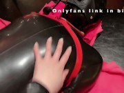 Mistress puts Vibrator on her Full Rubber  5/16