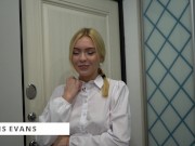 The HOT blonde schoolgirl did not pass the exam! I took her PUSSY! 1/16