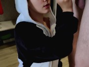 Stepsister hid in the closet to catch me and get all the sperm 2/16