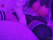 Impregnating my pillow with girl pussy juice humping pillow after school in uniform soft moan teen 11/16