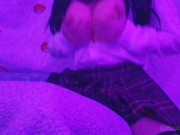 Impregnating my pillow with girl pussy juice humping pillow after school in uniform soft moan teen 9/16