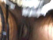 Fat pussy rides dildo until she squirts  1/16