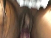 Fat pussy rides dildo until she squirts  14/16