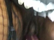 Fat pussy rides dildo until she squirts  5/16