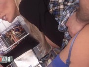 Two beautiful blonde girls get fucked hard in the supermarket 12/16