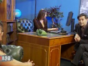 Three babes with enormous boobs fucked by one cock 1/16