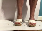 Sexy Milf With Pedicured Toes CRUSHES Tiny Shrunken Men with her FEET! 10/16