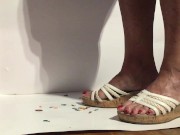 Sexy Milf With Pedicured Toes CRUSHES Tiny Shrunken Men with her FEET! 2/16